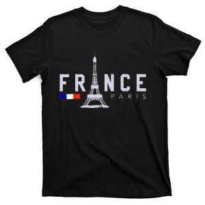 France Paris French Flag Eiffel Tower Souvenir Gift T-Shirt