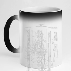 Flute Patent 11oz Black Color Changing Mug