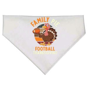 Family Pie Football Thanksgiving Turkey Gift USA-Made Doggie Bandana