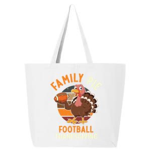 Family Pie Football Thanksgiving Turkey Gift 25L Jumbo Tote