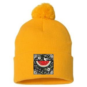 Free Palestine Fruits Watermelon Map Pom Pom 12in Knit Beanie