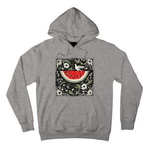 Free Palestine Fruits Watermelon Map Tall Hoodie