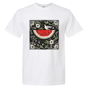 Free Palestine Fruits Watermelon Map Garment-Dyed Heavyweight T-Shirt