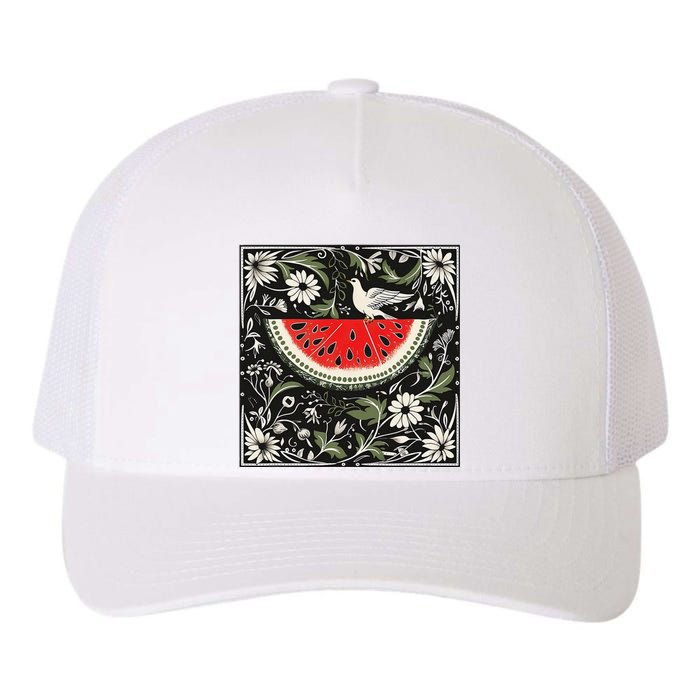 Free Palestine Fruits Watermelon Map Yupoong Adult 5-Panel Trucker Hat