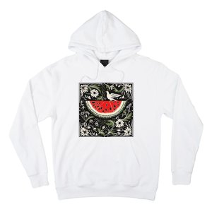 Free Palestine Fruits Watermelon Map Hoodie