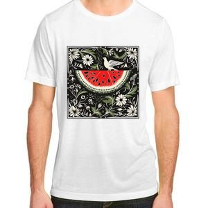 Free Palestine Fruits Watermelon Map Adult ChromaSoft Performance T-Shirt