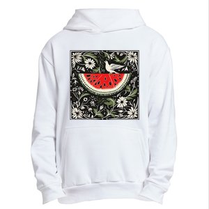 Free Palestine Fruits Watermelon Map Urban Pullover Hoodie