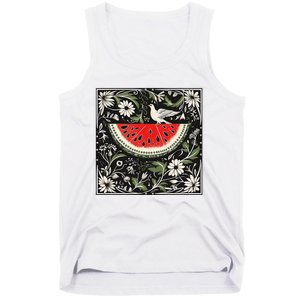 Free Palestine Fruits Watermelon Map Tank Top