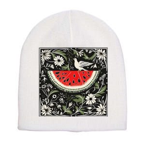 Free Palestine Fruits Watermelon Map Short Acrylic Beanie