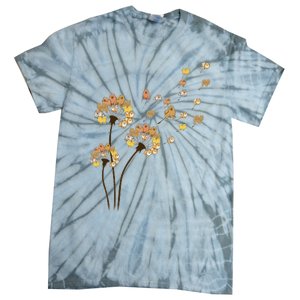 Funny Pomeranian Flower Fly Dandelion Dog Lover Tie-Dye T-Shirt