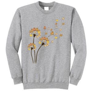 Funny Pomeranian Flower Fly Dandelion Dog Lover Tall Sweatshirt