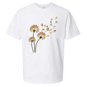 Funny Pomeranian Flower Fly Dandelion Dog Lover Sueded Cloud Jersey T-Shirt