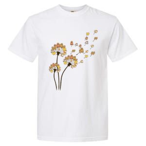 Funny Pomeranian Flower Fly Dandelion Dog Lover Garment-Dyed Heavyweight T-Shirt