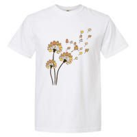 Funny Pomeranian Flower Fly Dandelion Dog Lover Garment-Dyed Heavyweight T-Shirt