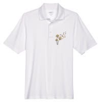 Funny Pomeranian Flower Fly Dandelion Dog Lover Men's Origin Performance Pique Polo