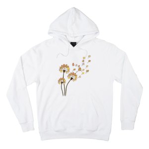 Funny Pomeranian Flower Fly Dandelion Dog Lover Hoodie