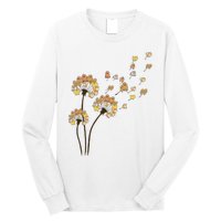 Funny Pomeranian Flower Fly Dandelion Dog Lover Long Sleeve Shirt