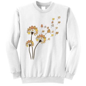 Funny Pomeranian Flower Fly Dandelion Dog Lover Sweatshirt