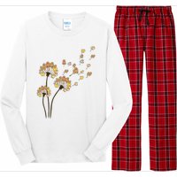 Funny Pomeranian Flower Fly Dandelion Dog Lover Long Sleeve Pajama Set