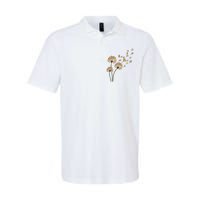 Funny Pomeranian Flower Fly Dandelion Dog Lover Softstyle Adult Sport Polo