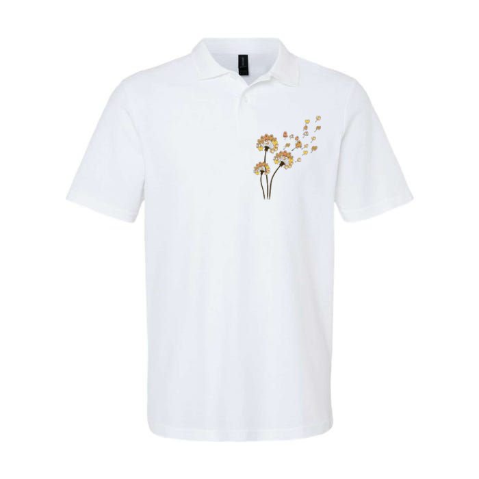 Funny Pomeranian Flower Fly Dandelion Dog Lover Softstyle Adult Sport Polo