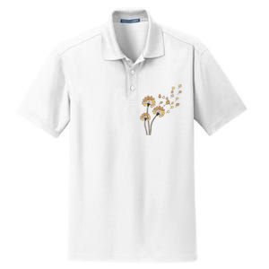 Funny Pomeranian Flower Fly Dandelion Dog Lover Dry Zone Grid Polo