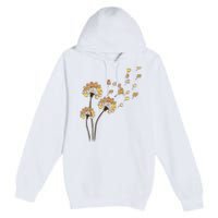 Funny Pomeranian Flower Fly Dandelion Dog Lover Premium Pullover Hoodie