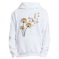 Funny Pomeranian Flower Fly Dandelion Dog Lover Urban Pullover Hoodie