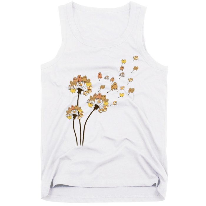 Funny Pomeranian Flower Fly Dandelion Dog Lover Tank Top