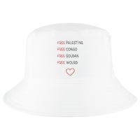 Free Palestine Free Congo Free Soudan Free World Cool Comfort Performance Bucket Hat