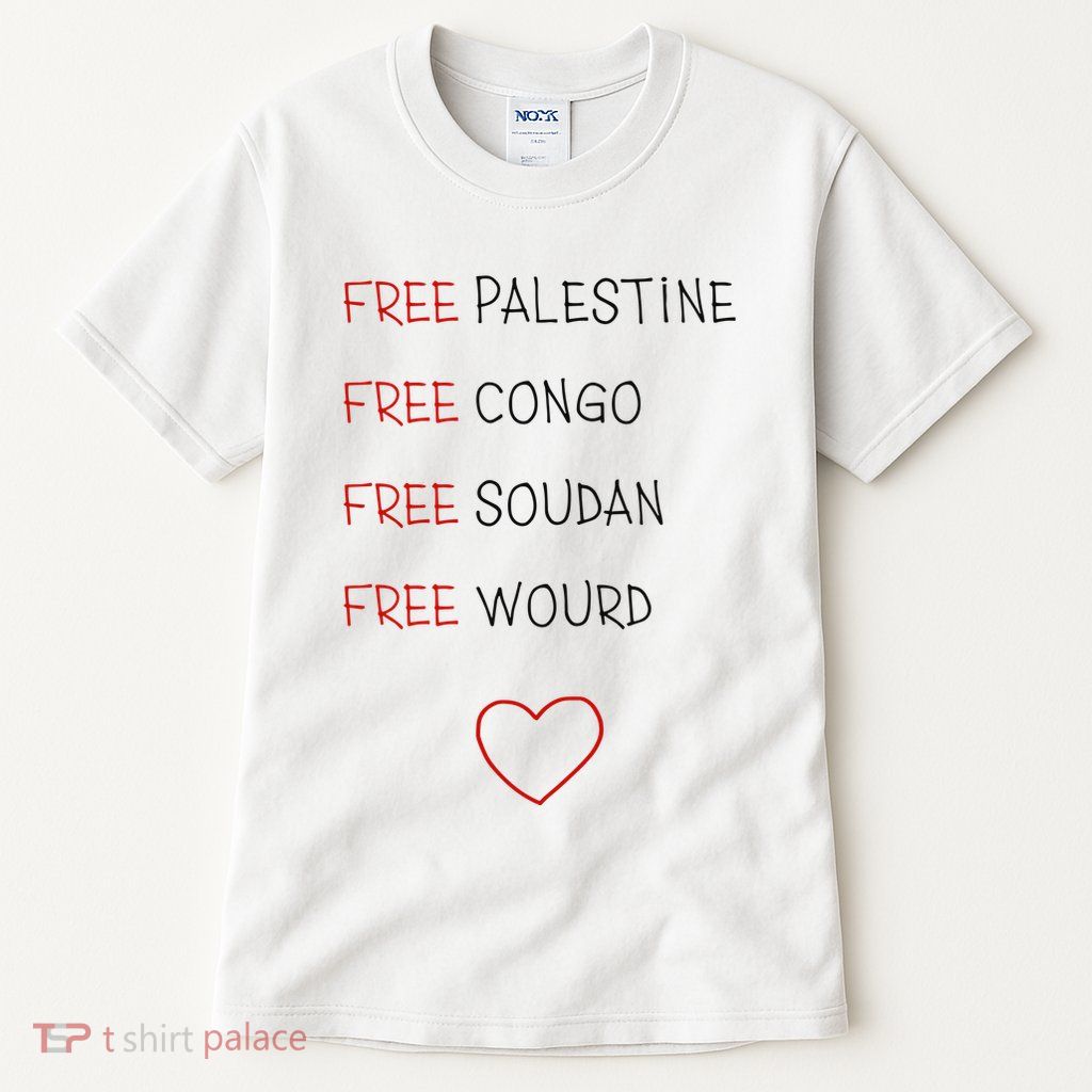 Free Palestine Free Congo Free Soudan Free World Tall T-Shirt