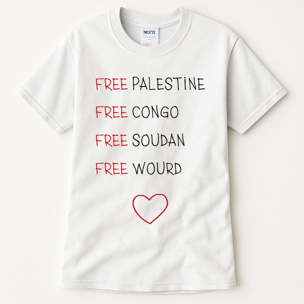 Free Palestine Free Congo Free Soudan Free World Tall T-Shirt