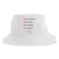 Free Palestine Free Congo Free Soudan Free World Sustainable Bucket Hat