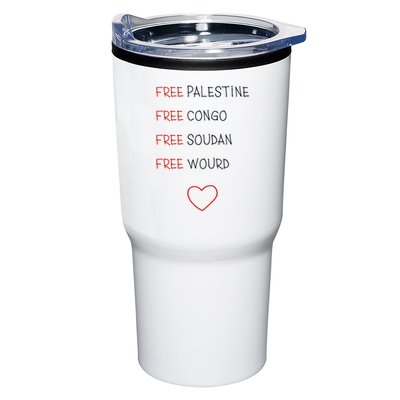 Free Palestine Free Congo Free Soudan Free World Tumbler