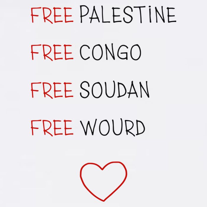 Free Palestine Free Congo Free Soudan Free World Short Acrylic Beanie