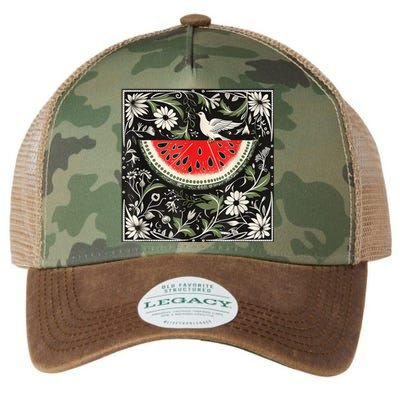 Free Palestine Fruits Watermelon Map Legacy Tie Dye Trucker Hat