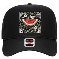 Free Palestine Fruits Watermelon Map High Crown Mesh Back Trucker Hat