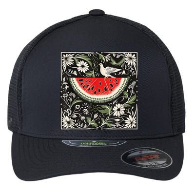 Free Palestine Fruits Watermelon Map Flexfit Unipanel Trucker Cap