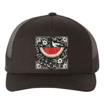 Free Palestine Fruits Watermelon Map Yupoong Adult 5-Panel Trucker Hat