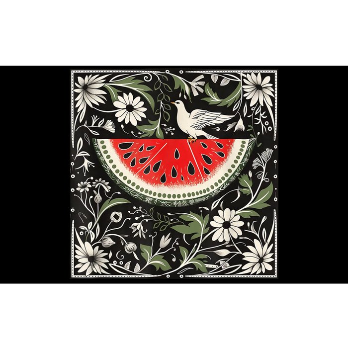 Free Palestine Fruits Watermelon Map Bumper Sticker