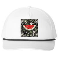 Free Palestine Fruits Watermelon Map Snapback Five-Panel Rope Hat