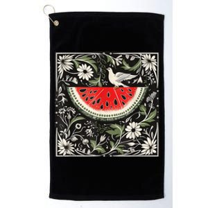 Free Palestine Fruits Watermelon Map Platinum Collection Golf Towel