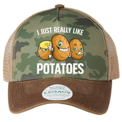 Funny Potato For Potatoes Lover Vegetables Kawaii Legacy Tie Dye Trucker Hat