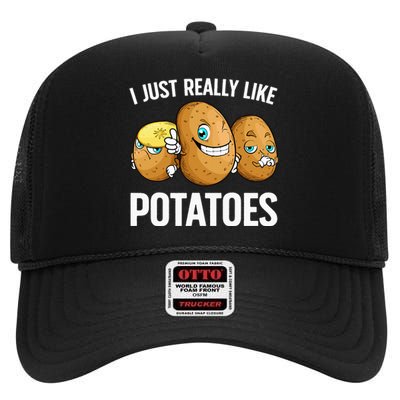 Funny Potato For Potatoes Lover Vegetables Kawaii High Crown Mesh Back Trucker Hat