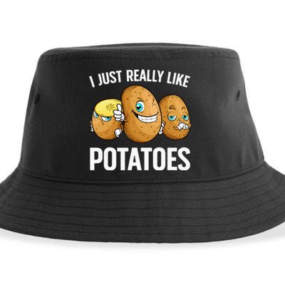 Funny Potato For Potatoes Lover Vegetables Kawaii Sustainable Bucket Hat