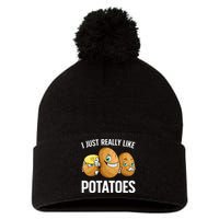 Funny Potato For Potatoes Lover Vegetables Kawaii Pom Pom 12in Knit Beanie