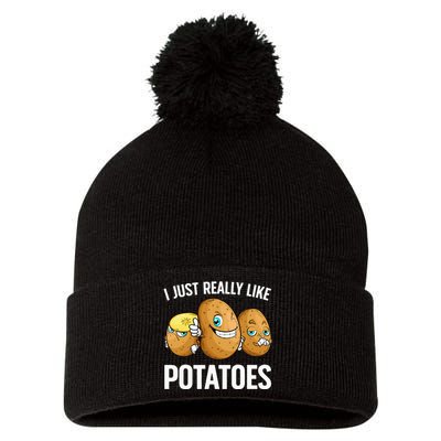 Funny Potato For Potatoes Lover Vegetables Kawaii Pom Pom 12in Knit Beanie