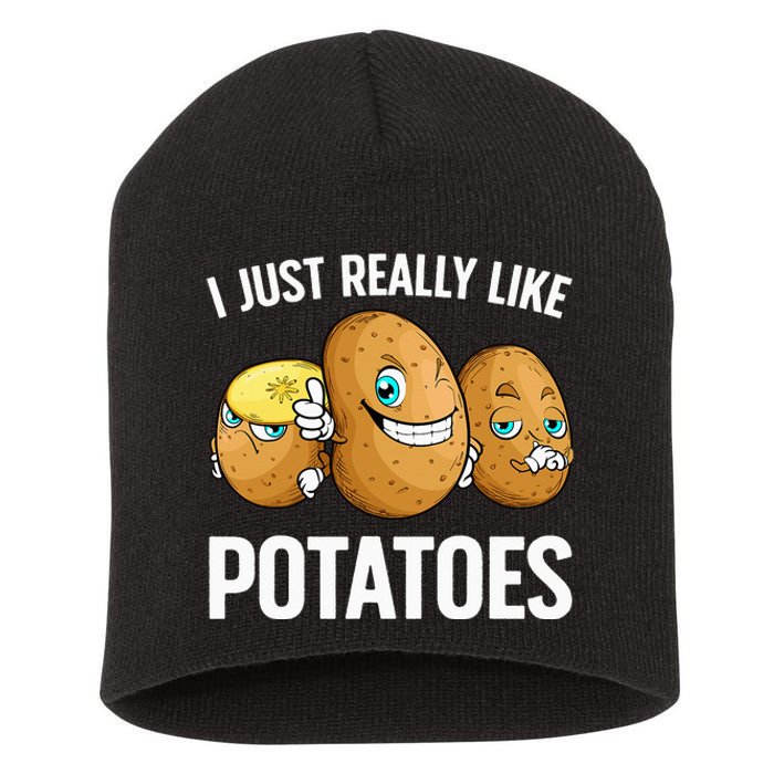 Funny Potato For Potatoes Lover Vegetables Kawaii Short Acrylic Beanie