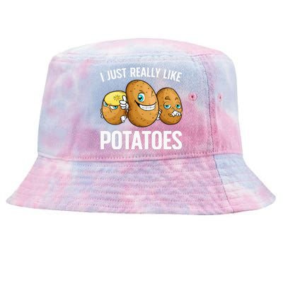 Funny Potato For Potatoes Lover Vegetables Kawaii Tie-Dyed Bucket Hat