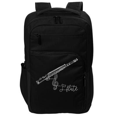 Flute Player Flutist Marching Band Music Lover Musician Impact Tech Backpack